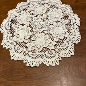 Cream Lace Doily for Elegant Decor